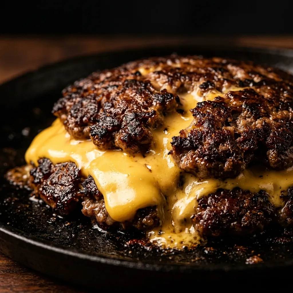 Cheese melting into cracks